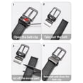 thumbnail image 7 of Maikun Men's Belts Brown Vintage Crazy Horse Leather Belt Removable Buckle Adjustable Length, 7 of 7