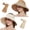 Khaki+Beige, variant on Foldable Straw Sun Visors for Women, Sun Protecetion Wide Brim Sun Hats Adjustable Topless Beach Hat