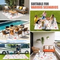 thumbnail image 4 of Spring Floral Outdoor Rug for Patio/Deck/Porch, Non-Slip Large Area Rug 6 x 9 Ft, Pastoral Summer Flowers Botanical Indoor Outdoor Rugs Washable Area Rugs, Reversible Camping Rug Carpet Runner, 4 of 8
