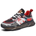 thumbnail image 4 of Men's Wide Width Chunky Platform Sneakers with Thick Cushioned Sole - Low-Top Sneakers Suitable for Running, Gym, Daily Wear - Heavy Duty Outsole & Year-Round, 4 of 9