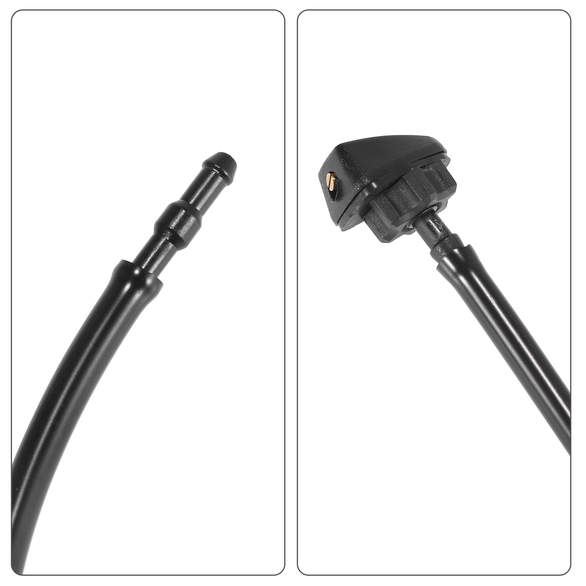 Unique Bargains Universal Front Windshield Washer Nozzles Kit Pack of 10 Black