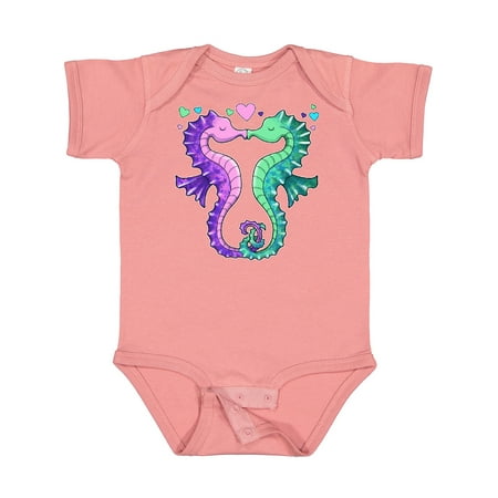 

Inktastic Seahorses Kissing with Hearts Gift Baby Boy or Baby Girl Bodysuit