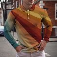 thumbnail image 2 of Hombres moda casual solapa pulóver impresión manga corta camiseta blusa Pompotops oipoqjl24350, 2 of 3