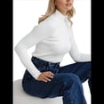 thumbnail image 2 of Suéter de Cuello Alto Acanalado para Mujer, Larga, Blusa Térmica de Peso Medio un Tamaño, 2 of 10
