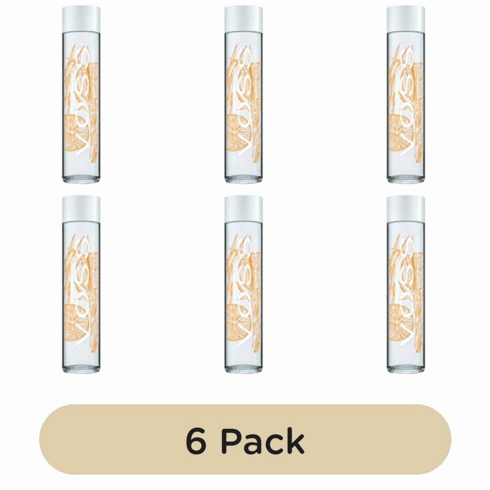 VOSS Tangerine Lemongrass Flavoured Sparkling Water Glass Bottle 375ml, British Import (Pack of 6)