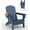 Embossed wood grain - with cup holder - navy blue, 1 piece, variant on Adirondack Chair Folding, HDPE Outdoor Patio Chair with Cup Holder, All-Weather Deck Chair, Heavy Duty 380 lbs Capacity for Backyard, Fire Pit, Poolside Seating