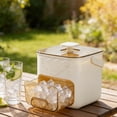thumbnail image 4 of 48 Cube Ice Maker with Easy Press Lid, Double-Layer Storage Box , Double-Layer Design with Storage Box, Tongs Included for DIY Drinks, 4 of 4
