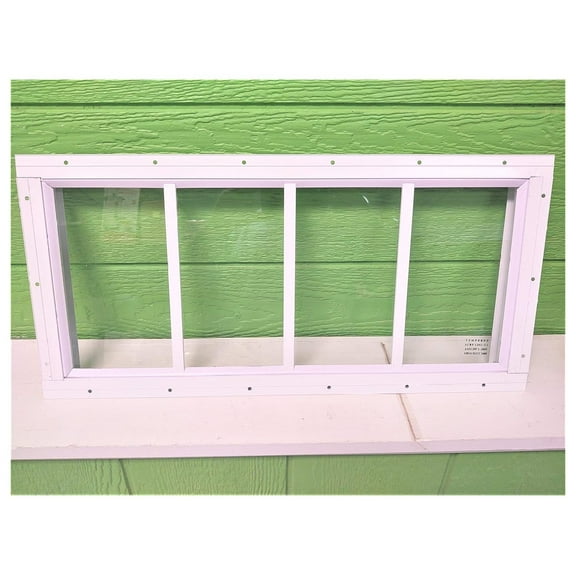 10x29 White Transom Shed Window, Tempered Glass, Great for Outdoor Sheds, Playhouses, Garages, and Barns!…
