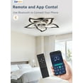 thumbnail image 4 of Zardon 27" Flower Ceiling Fan with LED Lights and Remote Control, Flush Mount Ceiling Fan for Indoor Bedroom Living Room, Low Profile - Black, 4 of 8