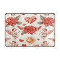 thumbnail image 6 of Non-Slip Area Rug 72"x48" Indoor Washable Floor Mats Carpet Printed for Living Room, Bedroom, Home Decor Watercolor Red Roses, 6 of 7