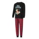 thumbnail image 3 of Pijamas familiares navideños a juego: camiseta de manga larga con estampado de alces y pantalón a cuadros., 3 of 10