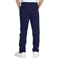 thumbnail image 5 of HCNTES Boys Dress Pants School Pants For Boys Adjustable Waist Twill Chino Pant(13-14 Years,P129-Navy), 5 of 5