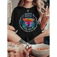 thumbnail image 1 of Women'S T-shirt, 'I-Became-A-Nurse - Wreath Wings' Print, Retro Minimalist Fashion, Round Neck, Casual And Comfortable, Sporty Short-sleeved T-shirt, 1 of 6
