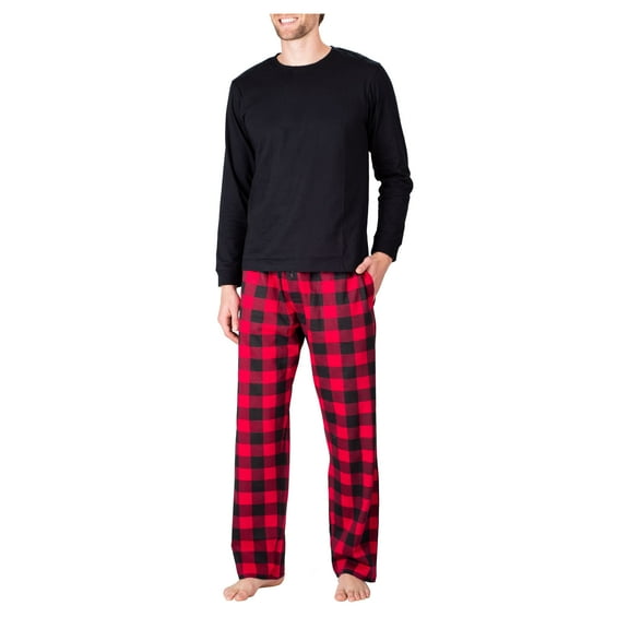 SLEEPHERO Adult Mens 2 Piece Long Sleeve Knit Pajama Set (Sizes S-XXXL)