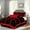 Red, variant on Luxury 7-Piece Soft Suede Comforter Set - 5 Different DESIGNS - Full/Queen/King/California King