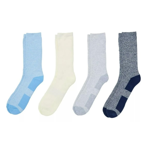 Northeast Outfitters Hiker Socks 4-Pack, Men's, Medium, Cream/Blue