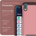 thumbnail image 6 of TUDIA Merge Jitterbug Smart 3 Phone Case Heavy Duty Dual Layer Cover - Smokey Pink, 6 of 7