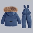 thumbnail image 3 of XIMIN Boy Two Piece Outfits Snow Ski Bibs Pant and Down Jacket Toddler Girl Snowsuit Winter Warm Clothes Snow Bib Kid Coat Winter Jumpsuit, 3 of 3