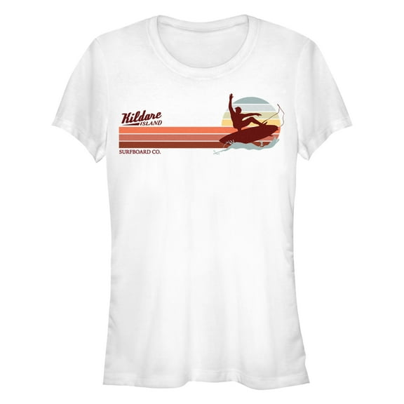 Junior's Outer Banks Kildare Island Surfboard Co. Retro Silhouette Graphic T-Shirt