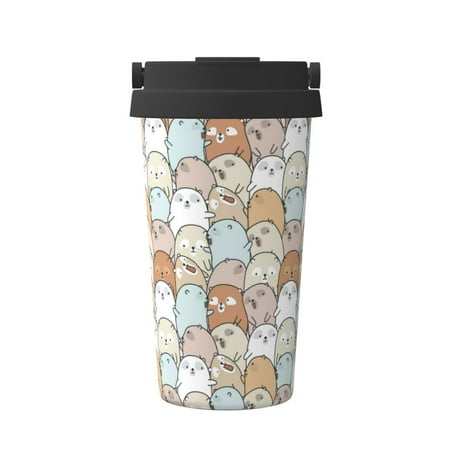 

Goofa Lovely Bear for Insulated Travel Coffee Mug Spill Proof Leak Proof 16 OZCoffee Tumbler Reusable Coffee Cups with Lids Thermos for Hot and Cold Drink