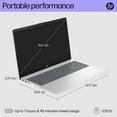 thumbnail image 2 of HP 15-fd0099nr 15.6" Laptop, 13th Gen Intel Core i7, 16GB RAM, 512GB SSD, Silver, Windows 11 Home, 2 of 2