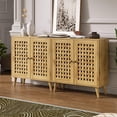 thumbnail image 4 of Heynemo Accent Cabinet with Doors, Entryway Cabinet with Oak Legs, Wooden Decorative Sideboard Cabinet with Adjustable Shelf & Doors for Living Room, Entryway, Dining room, Natural, 4 of 6