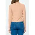 thumbnail image 3 of MOA COLLECTION Women's Long Sleeve Deep V Neck Open Front Tie Up Crop Rib Knit Cardigan, 3 of 6