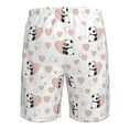 thumbnail image 6 of Kdxio Heart Panda Pattern Mens Casual Shorts - Drawstring Summer Beach Sports Shorts for Men, 6 of 9