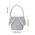 thumbnail image 3 of Bfogop Easter Basket Egg Hunt Bunny Baskets for Kids with Cute Rabbit Ears Storage Gifts Easter Gift Bags Tote Bags for Easter Party Decorations Egg Candy Gift Carry Bucket 9x9 Inch, 3 of 6