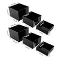 thumbnail image 2 of 6Pcs Acrylic Display Riser Acrylic Cube Box Display Stands Acrylic Display Nesting Cubes Black, 2 of 14