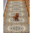 thumbnail image 2 of Stair Treads for Wooden Steps,Boho Southwestern Peel and Stick Stair Treads with Reusable Adhesive,Vintage Retro Geometric Ethnic Non Slip Indoor Stairs Runner Rugs Mats for Elders Dogs 8"x30" 15PCS, 2 of 7
