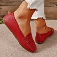 thumbnail image 5 of Nestiefly Women's Comfortable & Lightweight Penny Loafers Slip-Ons Business Casual Dress Shoes Work Office Flat Walking Shoes for Women Red 42, 5 of 9