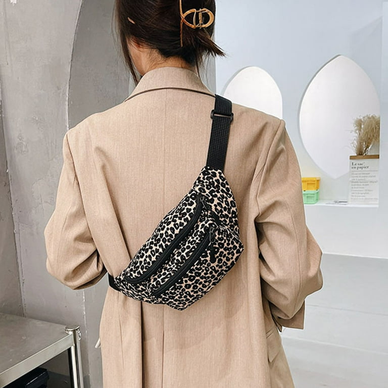 Fashion Women Flannel Leopard Print Crossbody Bag Casual Fashion Women Flannel Leopard Print Crossbody Bag Casual