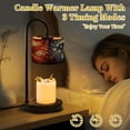 thumbnail image 2 of Candle Warmer Lamp with Timer, Bald Eagle Stars Stripes Wings Fiery Patriotic Fantasy Non-slip Wireless Remote Control Wax Melts Warmer with 4 Bulbs for Home Office Dorm, Birthday Gifts for Women, 2 of 7
