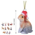 AaSFJEG 2025 Decor Christmas Animal Ornament Acrylic Santa Hat Animal