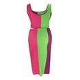 thumbnail image 4 of Njoeus Women's 2 Piece Ribbed Knit Outfits Fashion Color Block Sleeveless Crop Tank and High Waist Skirt Sets Bodycon Dress for Club Party Cocktail XL-5XL Plus Size, 4 of 4