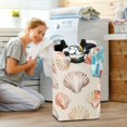 thumbnail image 5 of Yayeee Freestanding Laundry Hamper with Handle Collapsible Large Storage Basket for Clothes, Purple Seashell, 5 of 7
