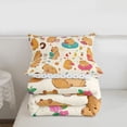 thumbnail image 5 of Erosebridal Cute Capybara Twin Comforter Sets For Capybara Lovers Twin Comforter Sets,Kawaii Flower Sweet Doughnut Bedding Set For Kids Girls Reversible 2pcs, 5 of 7