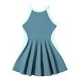 thumbnail image 4 of JAJAHO Girls Swim Dress One Piece Swimsuit Color Block Backless Adjustable Straps Bathing Suit For Kids Teens 7-16Y, 4 of 5