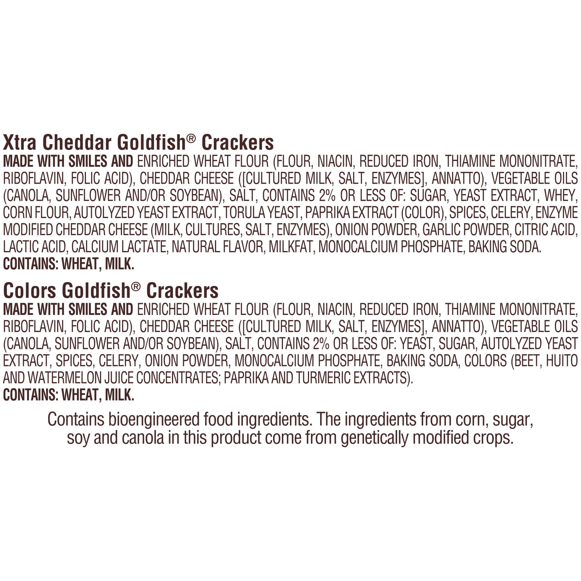Goldfish Crackers, Cheddar Colors and Flavor Blasted Xtra Cheddar Crackers, 45 Ct Variety Pack