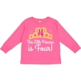 thumbnail image 3 of Inktastic 4th Birthday Princess Girls Crown Girls Long Sleeve Toddler T-Shirt, 3 of 5