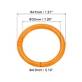 thumbnail image 2 of Uxcell 1.6" OD 1.3" ID Loose Leaf Rings Binder Ring Plastic O Rings for Book Scrapbook, Orange 50 Pack, 2 of 6
