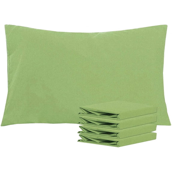 Queen Pillowcases Set of 4, 100% Brushed Microfiber, Soft and Cozy, Wrinkle, Fade, Stain Resistant with Envelope Closure, 20"x 30", Sage Green