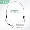 thumbnail image 3 of Uxcell Paquete de 10 Candados de Seguridad, 1FT 2mm Cable de Acero Inoxidable Recubierto para Equipaje, Cable Trenzado Resistente a Cortes [Transparente], 3 of 6