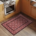 thumbnail image 2 of Bohemian Front Door Rugs 2x3 ft Dark Red Vintage Flowers Texture Traditional Ethnic Small Rug for Entryway Non Slip Washable Bathroom Door Mat Absorbent Floor Mat for Indoor Entrance, 2 of 9