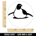 thumbnail image 2 of Cute Emperor Penguin Laying or Sliding on Belly Self-Inking Rubber Stamp Ink Stamper - Sky Blue Ink - Small 3/4 Inch, 2 of 7