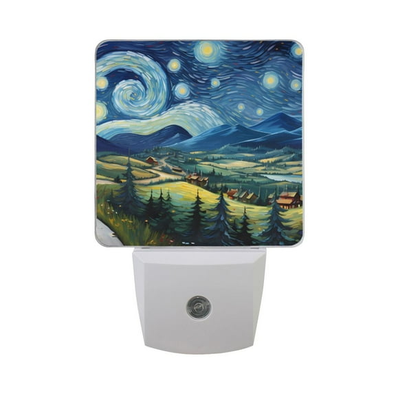 Blue Night Night Light LED Dusk to Dawn Auto Sensor Night Lamp Plug-in Nightlight for Bedroom Hallway Kitchen 2 PCs