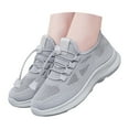 thumbnail image 3 of XIMIN Women Wide Toe Box Lace Up Mesh Shoes Extra Wide Width Tennis Fashion Sneakers Ultra Lightweight Running Shoes Non-Slip Diabetic Walking Gym Workout Trainer Sports Shoes, 3 of 8