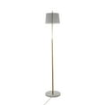 thumbnail image 3 of LumiSource White Marble, Antique Brass, Grey Linen March Floor Lamp, 3 of 7