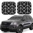 thumbnail image 1 of JUNZAN Pirate skulls Pattern Car Windshield Sun Shade | Reflective Sunshade | Foldable 2-Piece Sun Shield Protect Your Car | Fits Sedans, SUVs, Hatchbacks-Medium, 1 of 6